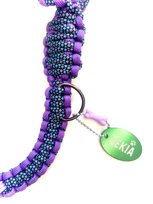 Laisse pour chien en paracorde faite main à Marseille - Zékia accessoires artisanaux