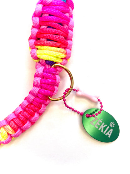 Laisse pour chien en paracorde faite main à Marseille - Zékia accessoires artisanaux