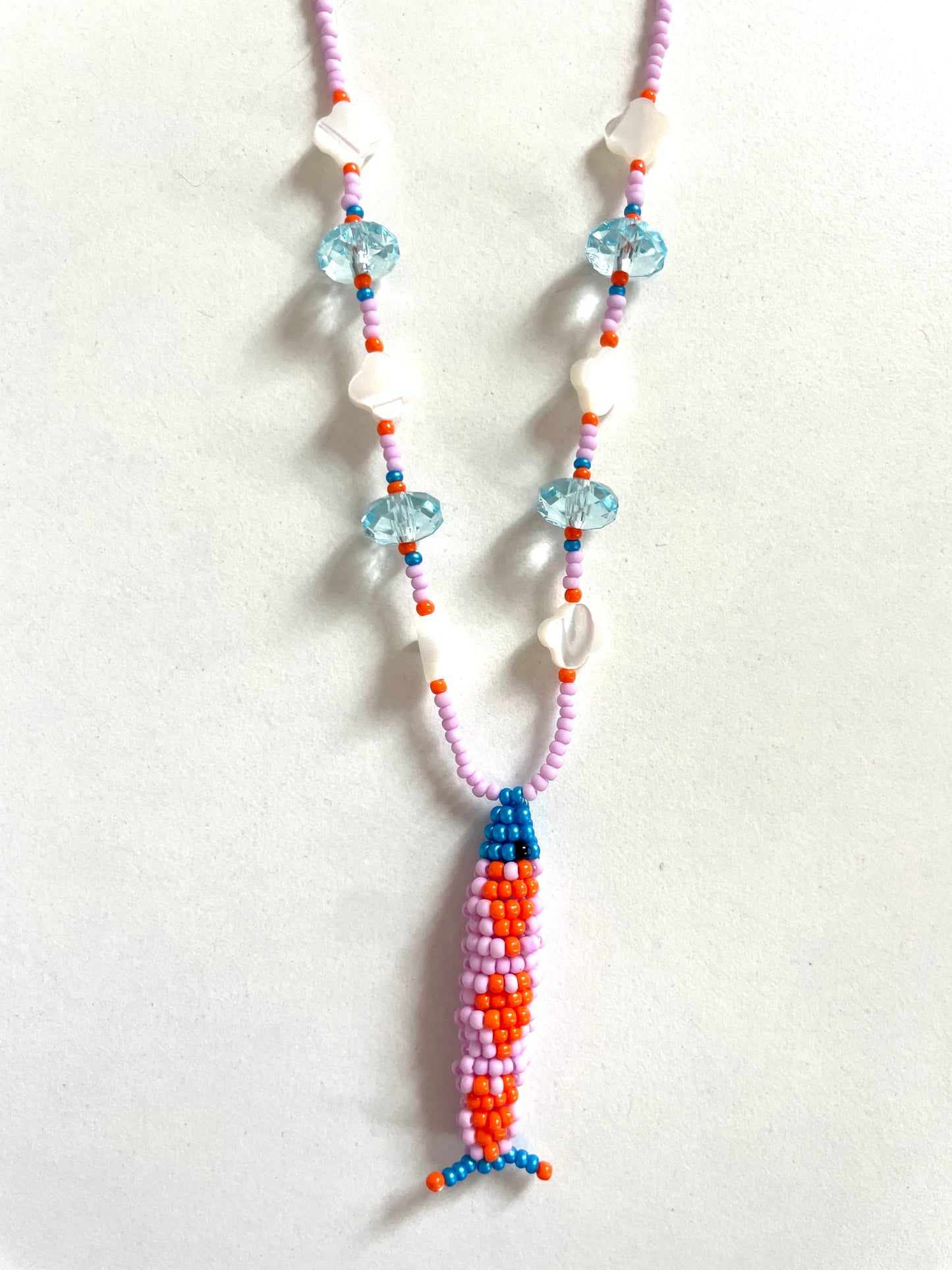 Collier perles - Bande de sardines | Lilas