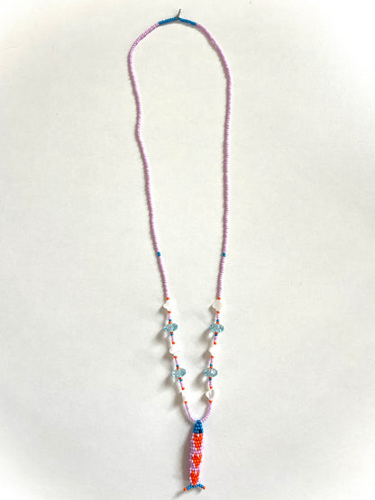Collier perles - Bande de sardines | Lilas