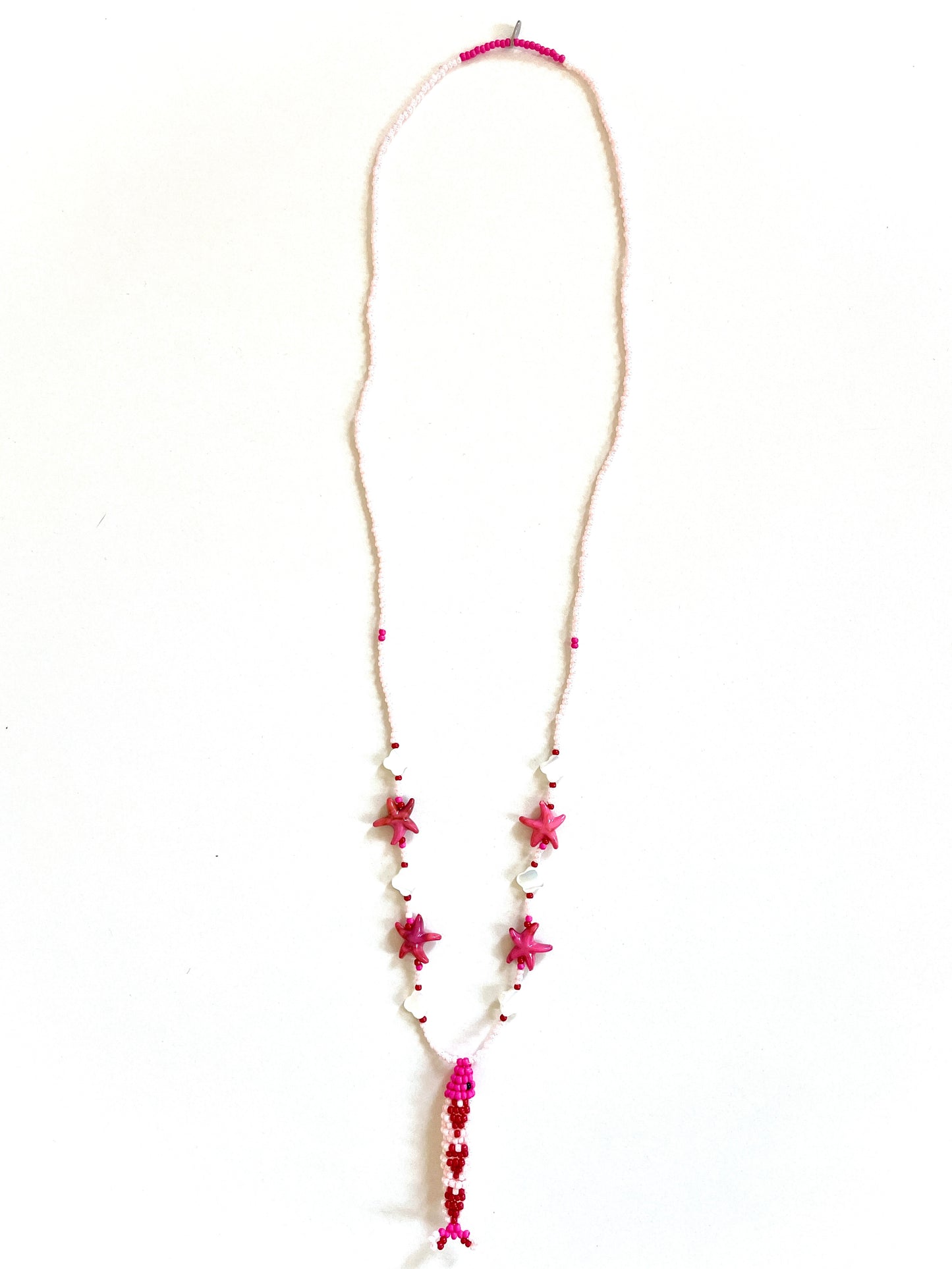 Collier perles - Bande de sardines | Rose