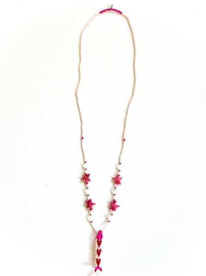 Collier perles - Bande de sardines | Rose
