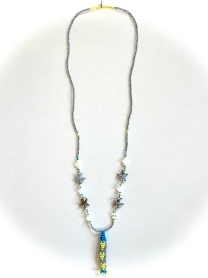 Collier perles - Bande de sardines | Gris