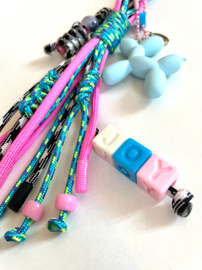 Charms en paracorde " JOY " | Bleu