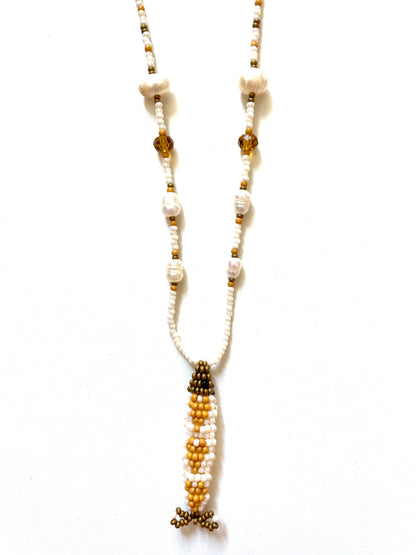 Collier perles - Bande de sardines | Sable
