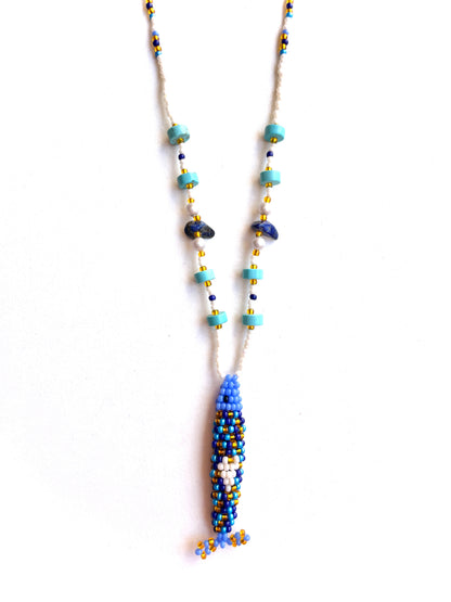 Collier perles - Bande de sardines | Bleu Multi