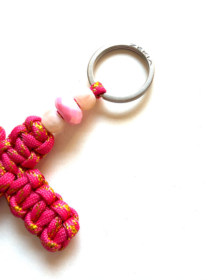 Porte-clés paracorde - Pink Lady