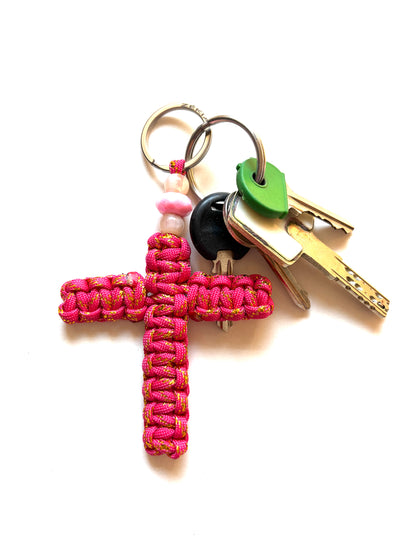 Porte-clés paracorde - Pink Lady