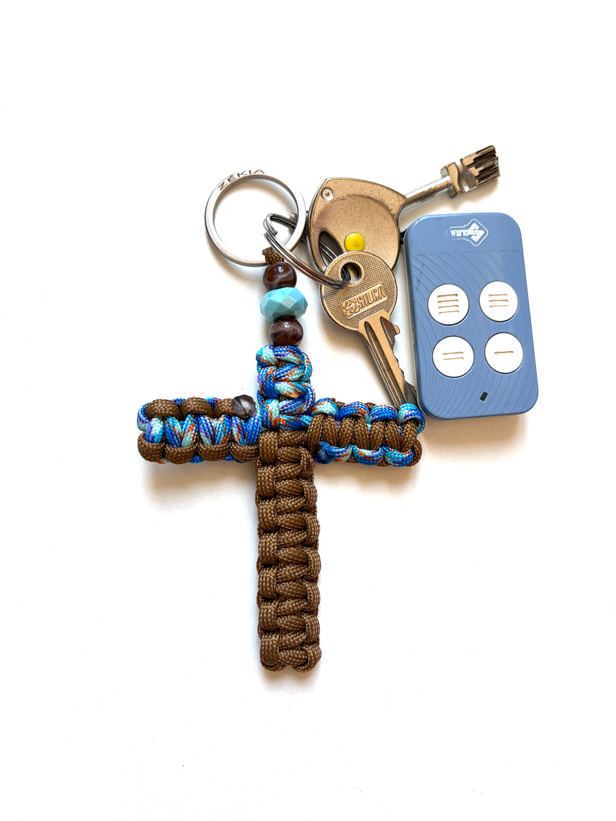 Porte-clés paracorde -Blue Safari