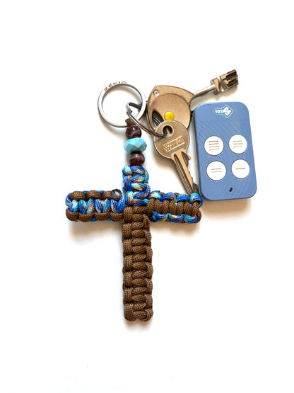 Porte-clés paracorde -Blue Safari