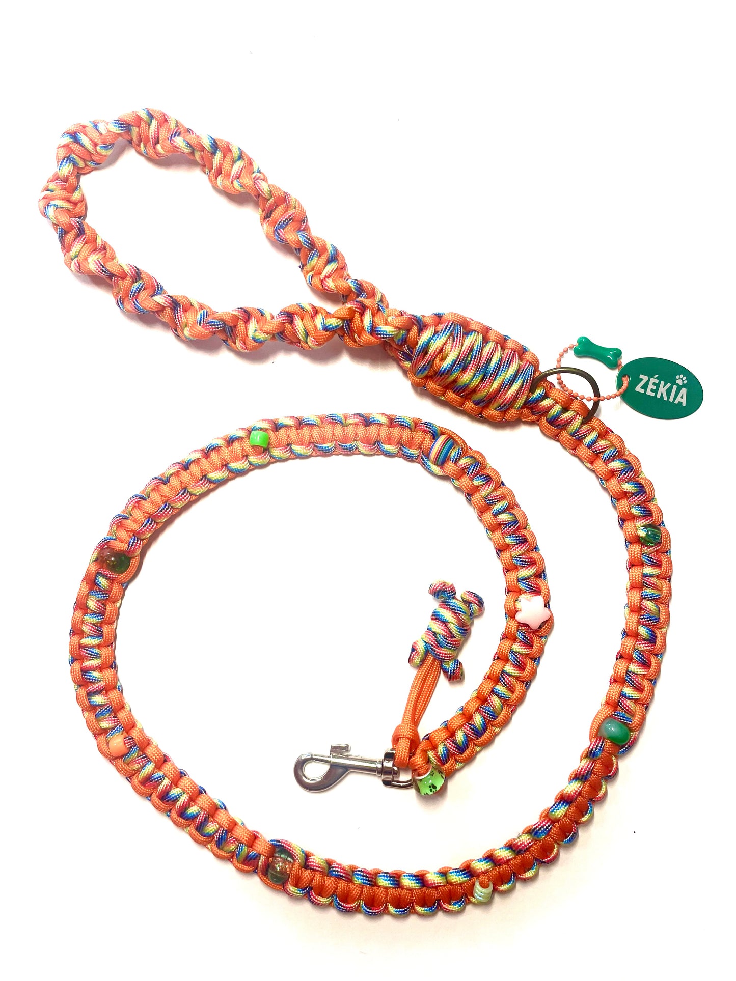 Laisse pour chien en paracorde faite main à Marseille - Zékia accessoires artisanaux