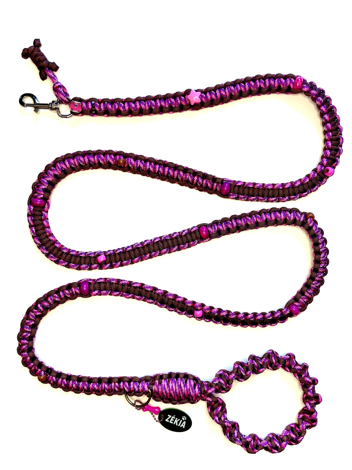 Laisse pour chien en paracorde faite main à Marseille - Zékia accessoires artisanaux