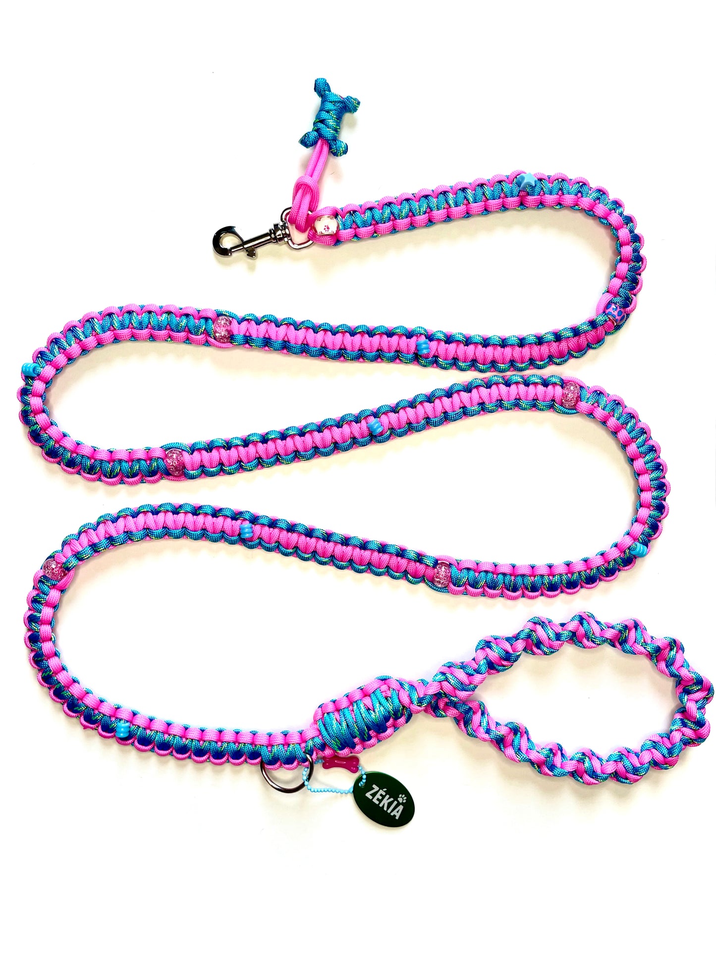 Laisse pour chien en paracorde faite main à Marseille - Zékia accessoires artisanaux