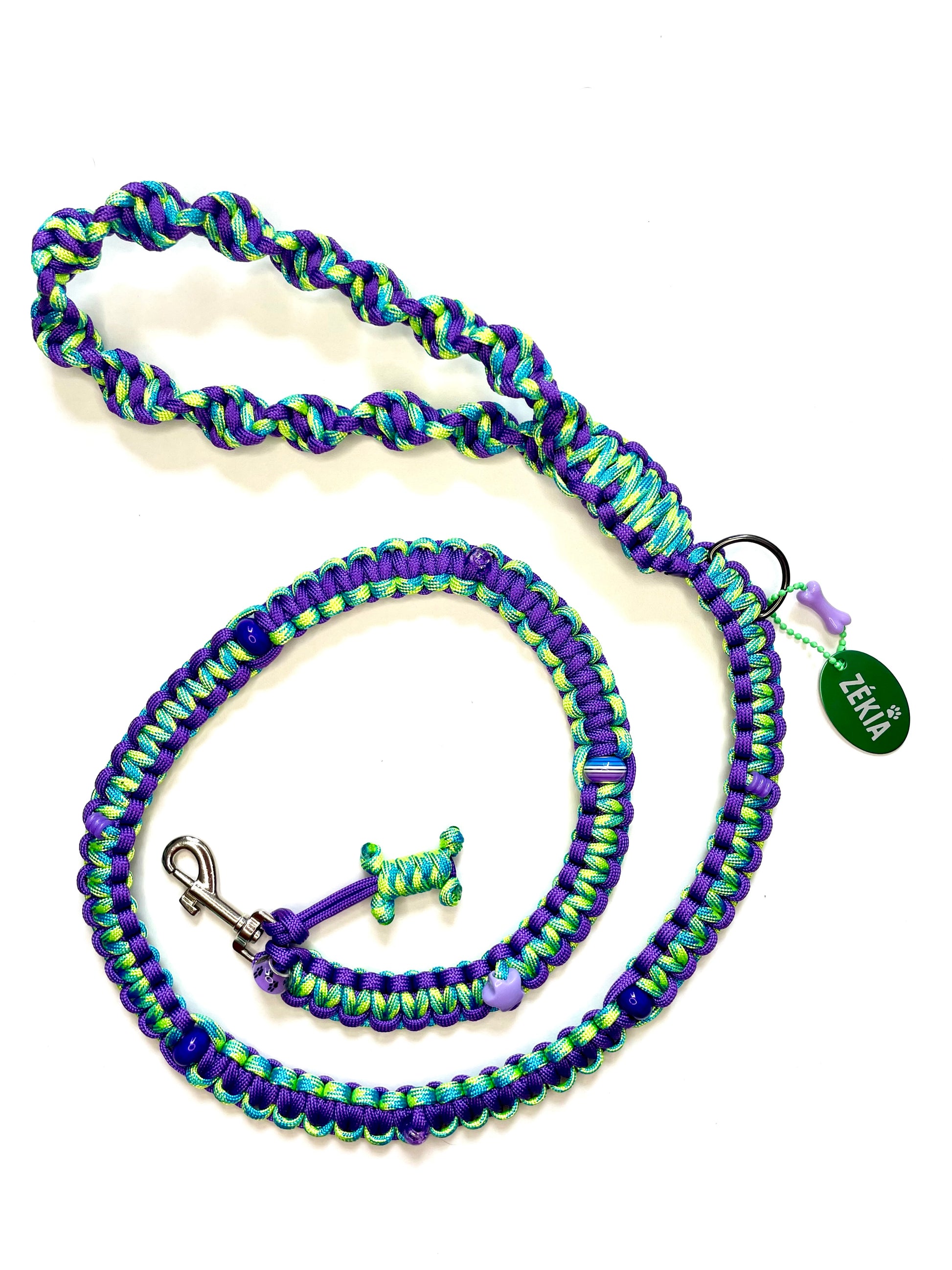 Laisse pour chien en paracorde faite main à Marseille - Zékia accessoires artisanaux