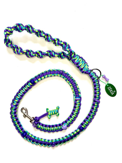 Laisse pour chien en paracorde faite main à Marseille - Zékia accessoires artisanaux