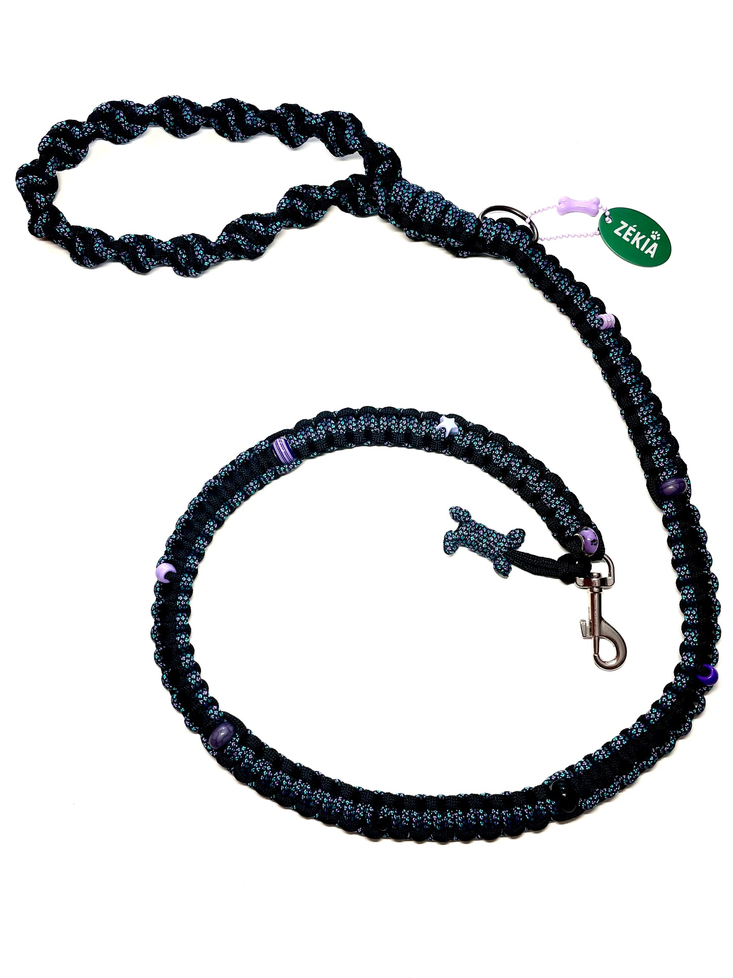 Laisse pour chien en paracorde faite main à Marseille - Zékia accessoires artisanaux