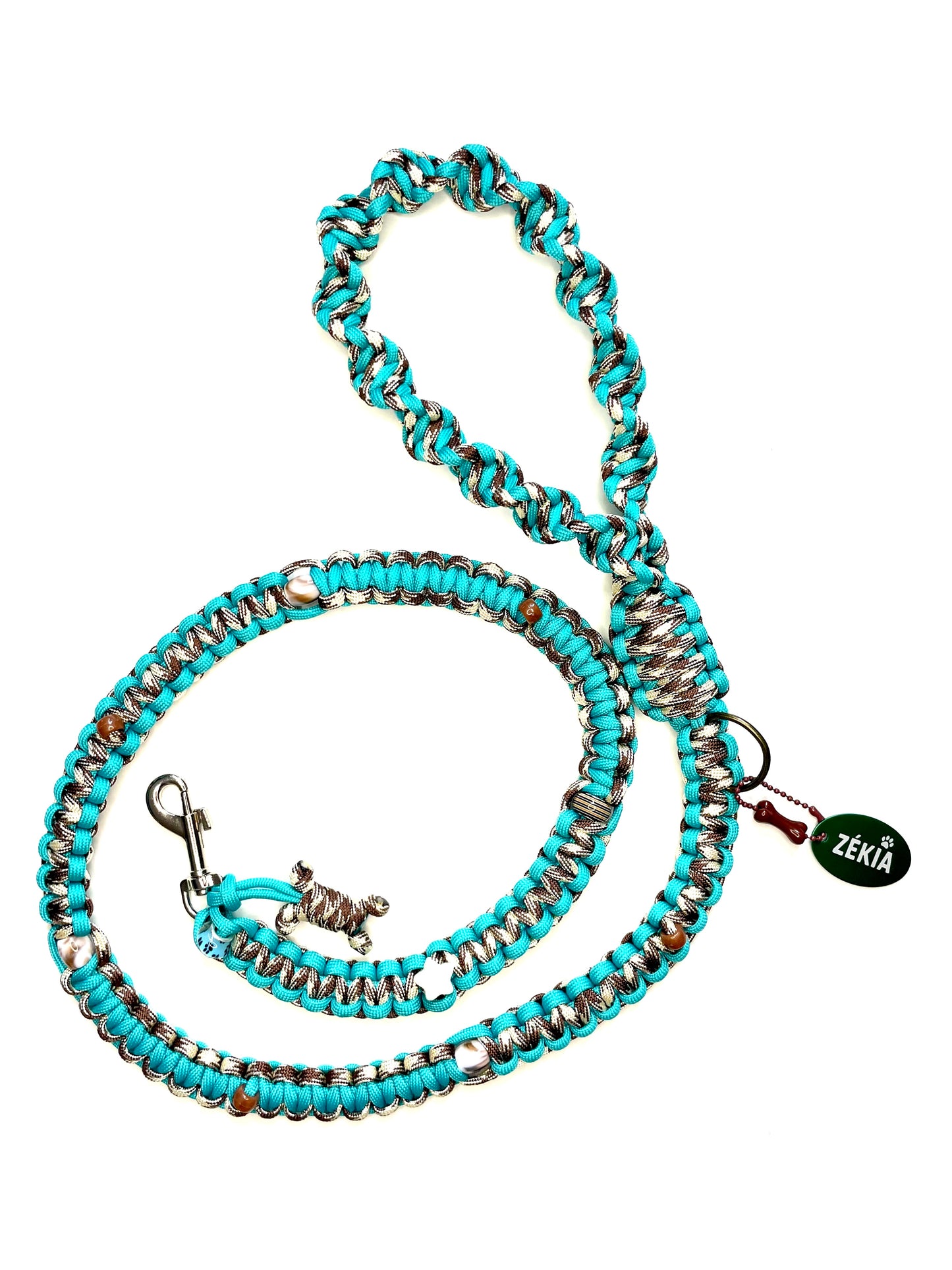 Laisse pour chien en paracorde faite main à Marseille - Zékia accessoires artisanaux