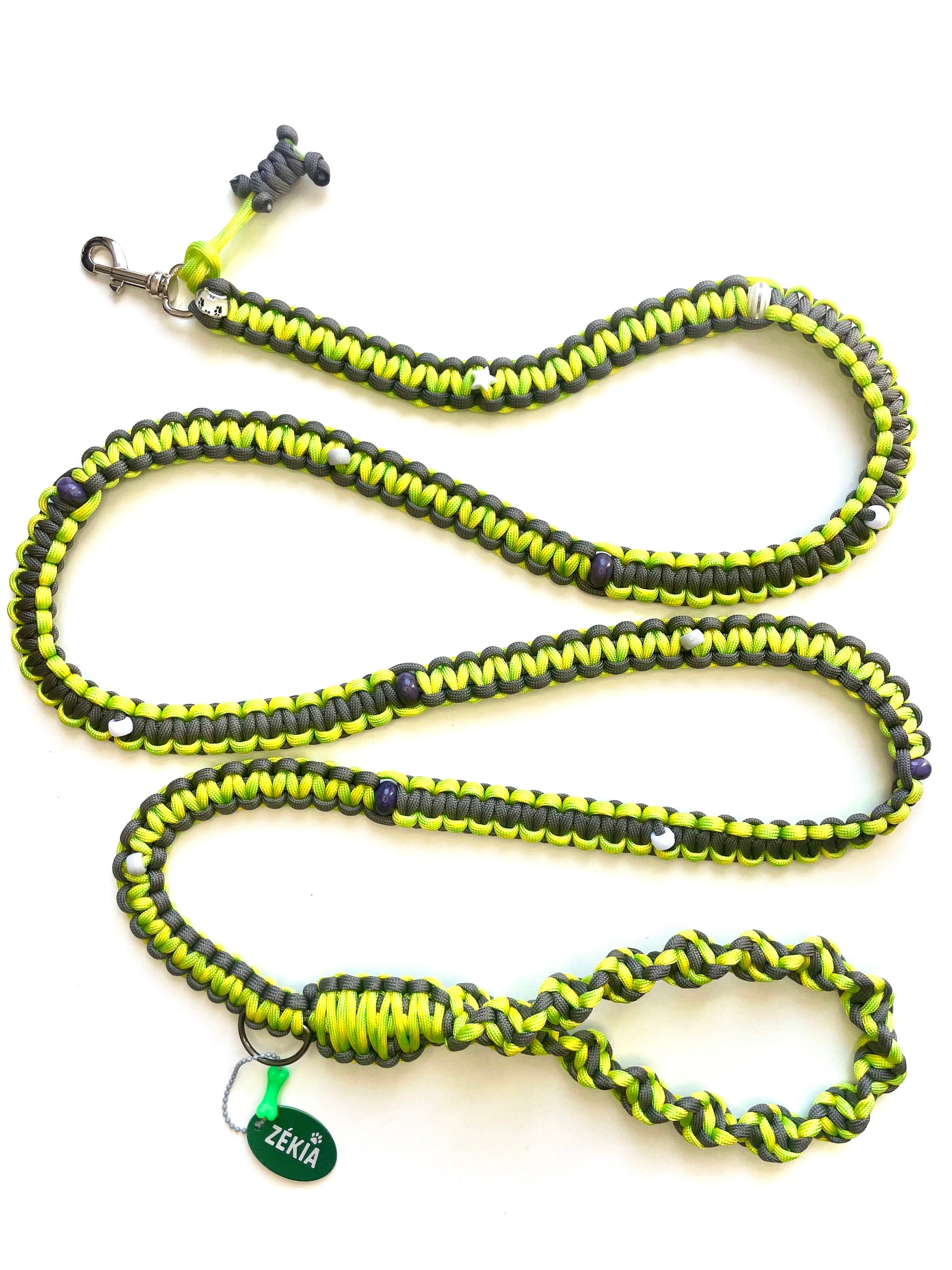 Laisse pour chien en paracorde faite main à Marseille - Zékia accessoires artisanaux