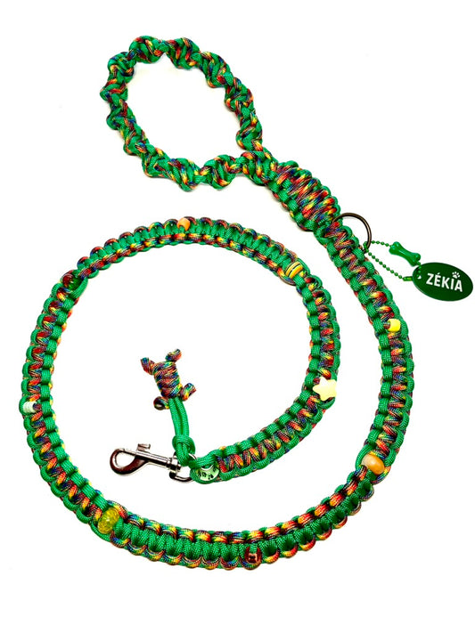 Laisse pour chien en paracorde faite main à Marseille - Zékia accessoires artisanaux