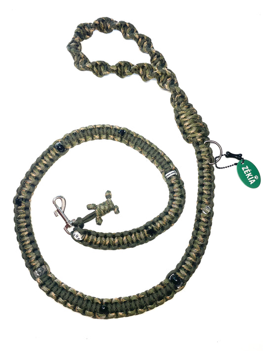 Laisse pour chien en paracorde faite main à Marseille - Zékia accessoires artisanaux