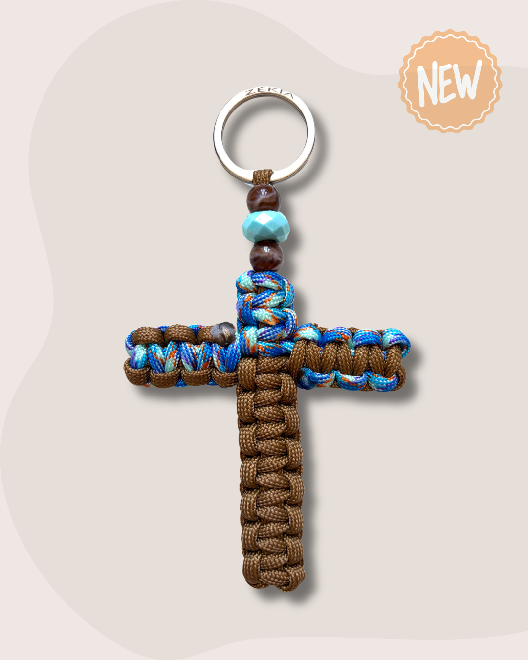 Porte-clés paracorde -Blue Safari