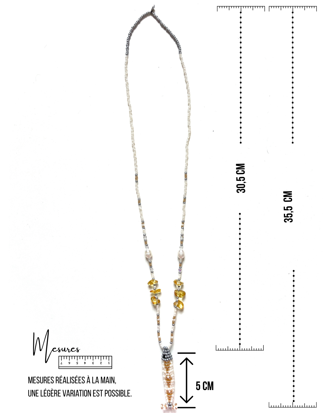 Collier perles - Bande de sardines | Coton