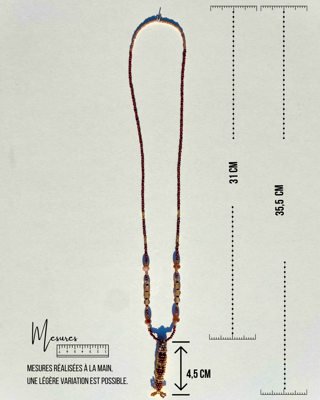 Collier perles - Bande de sardines | Choco Doré