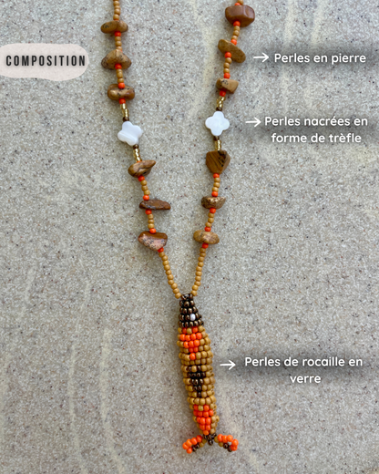 Collier perles - Bande de sardines | Désert