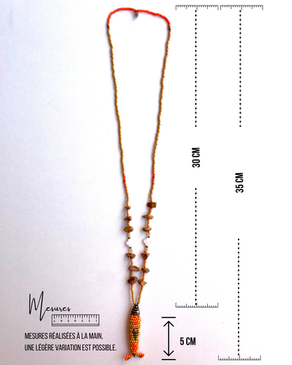 Collier perles - Bande de sardines | Désert