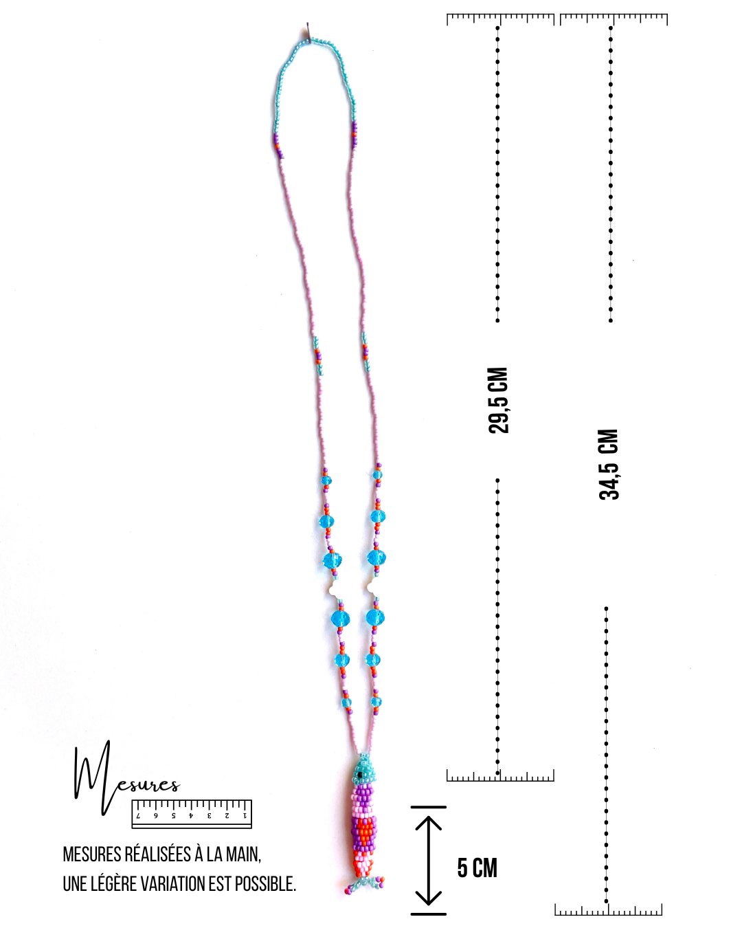 Collier perles - Bande de sardines | Lilas Multi