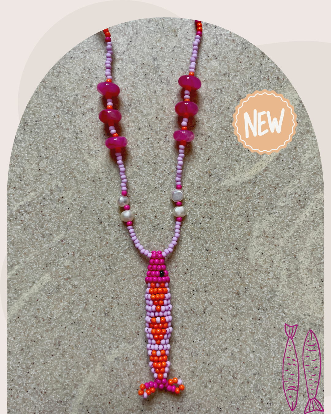 Collier perles - Bande de sardines | Papaya
