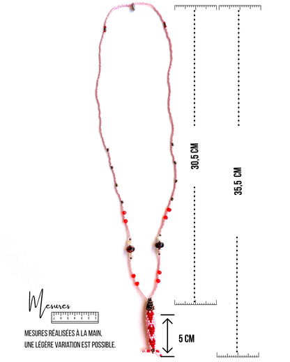 Collier perles - Bande de sardines | Rose Rouge