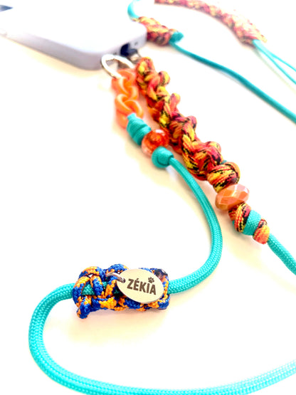 Cordon de telephone paracorde fait main a Marseille - zekia accessoires artisanaux