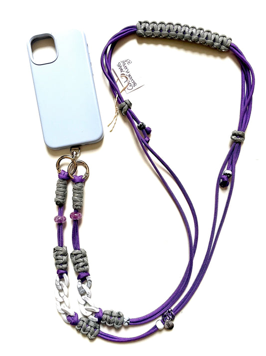 cordon telephone lanyard smartphone paracorde fait main marseille accessoire bijou cordon ajustable réglable