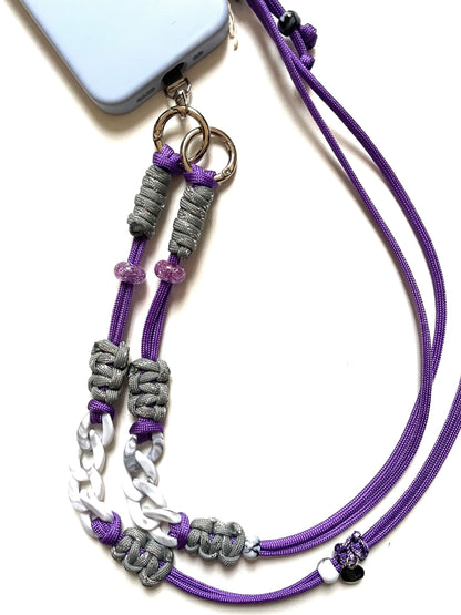 cordon telephone lanyard smartphone paracorde fait main marseille accessoire bijou cordon ajustable réglable