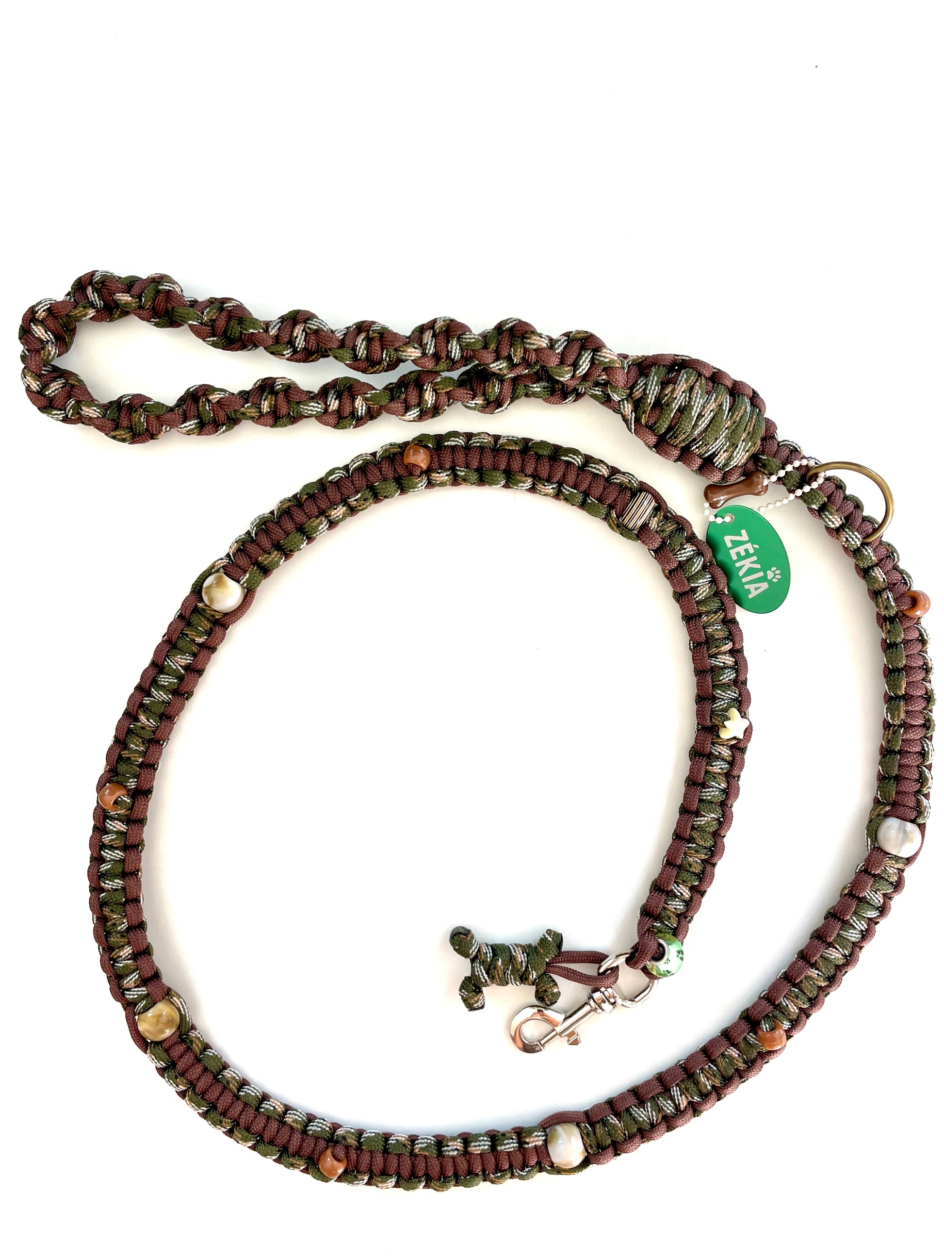 Laisse pour chien en paracorde faite main à Marseille - Zékia accessoires artisanaux