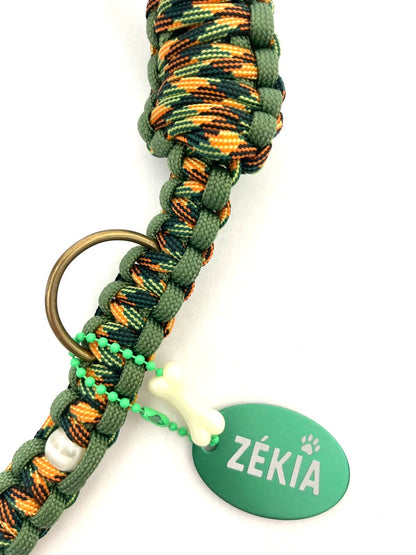 Laisse pour chien en paracorde solide, tressée à la main à marseille. Couleurs de la nature, accessoire canin stylé 