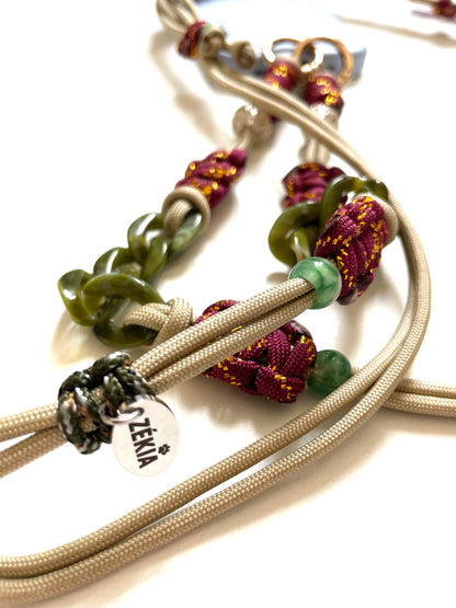 cordon telephone paracorde ajustable couleurs bordeaux dore kaki fait main marseille made in france accessoire bijou idée cadeau lanyard smartphone